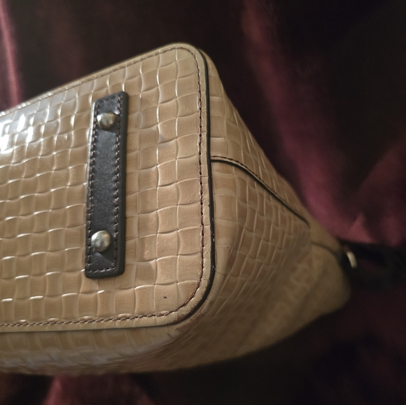 Dooney & Bourke Tan Woven Leather Tote - Picture 6 of 16